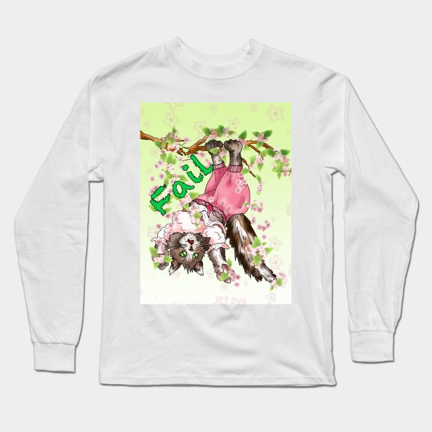 spring cat fail Long Sleeve T-Shirt by cuisinecat